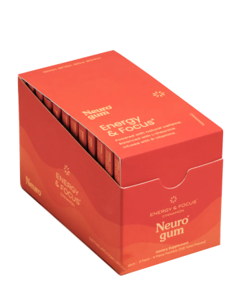 Neuro Energy Gum | Cinnamon - 1 Box [12 Pack | 108 Pieces]